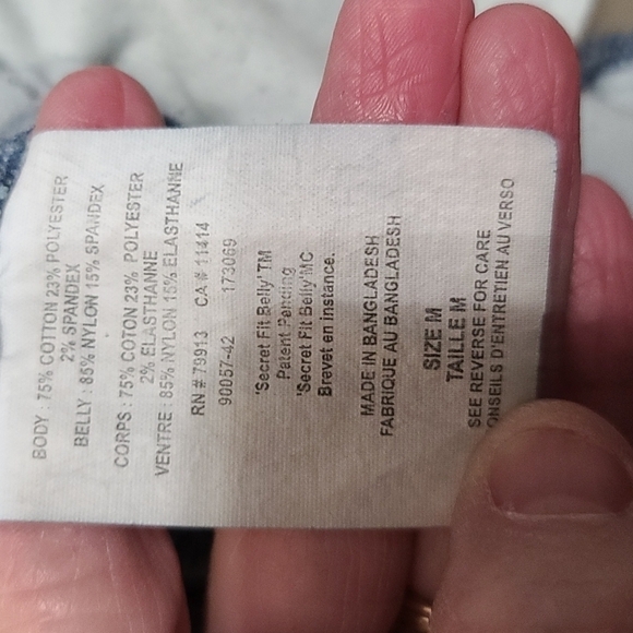 Motherhood Maternity Stretch Jeans Pockets Stretch Panel Size M EUC - Picture 8 of 9